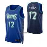 Maillot Minnesota Timberwolves Taurean Prince NO 12 Ville 2021-22 Bleu