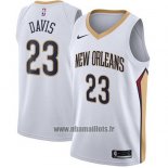 Maillot New Orleans Pelicans Anthony Davis No 23 Association 2017-18 Blanc