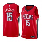 Maillot New Orleans Pelicans Frank Jackson No 15 Statement 2018 Rouge