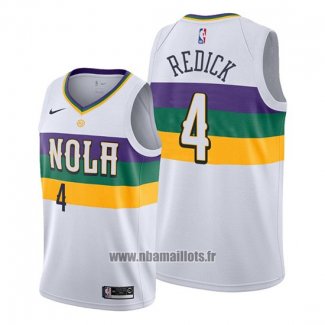 Maillot New Orleans Pelicans J.j. Redick No 17 Earned Blanc