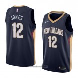 Maillot New Orleans Pelicans Jalen Jones No 12 Icon 2018 Bleu