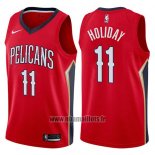 Maillot New Orleans Pelicans Jrue Holiday No 11 Statement 2017-18 Rouge