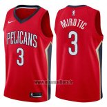 Maillot New Orleans Pelicans Nikola Mirotic No 3 Statement 2017-18 Rouge