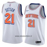 Maillot New York Knicks Damyean Dotson No 21 Statement 2018 Blanc