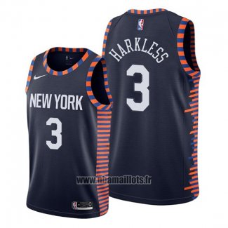 Maillot New York Knicks Maurice Harkless No 3 Ville 2019-20 Bleu