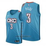 Maillot Oklahoma City Thunder Chris Paul No 3 Ville Bleu