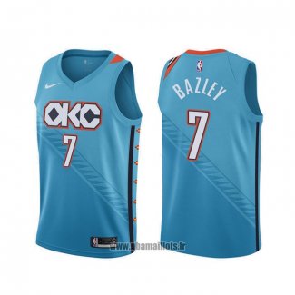 Maillot Oklahoma City Thunder Darius Bazley NO 7 Ville Bleu