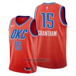 Maillot Oklahoma City Thunder Donte Grantham No 15 Statement Orange