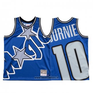 Maillot Orlando Magic Evan Fournier NO 10 Mitchell & Ness Big Face Bleu