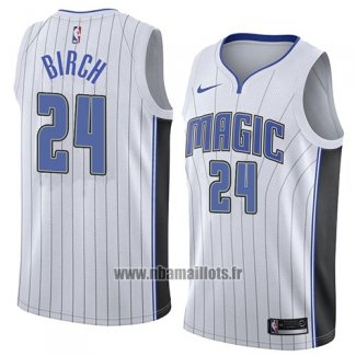 Maillot Orlando Magic Khem Birch No 24 Association 2018 Blanc