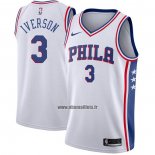 Maillot Philadelphia 76ers Allen Iverson NO 3 Association Blanc