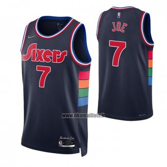 Maillot Philadelphia 76ers Isaiah Joe NO 7 Ville 2021-22 Bleu