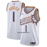 Maillot Phoenix Suns Devin Booker NO 1 Association 2023-24 Blanc