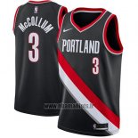 Maillot Portland Trail Blazers C.j. Mccollum No 3 2017-18 Noir