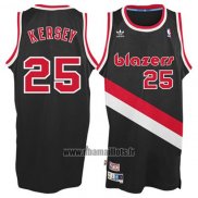 Maillot Portland Trail Blazers Jerome Kersey No 25 Retro Noir