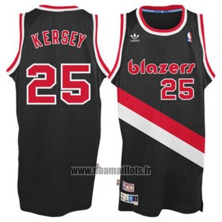 Maillot Portland Trail Blazers Jerome Kersey No 25 Retro Noir