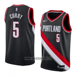 Maillot Portland Trail Blazers Seth Curry No 5 Icon 2018 Noir