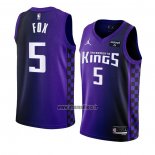 Maillot Sacramento Kings De'aaron Fox NO 5 Statement 2023-24 Volet