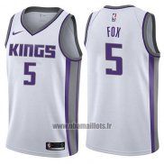 Maillot Sacramento Kings De'aaron Fox No 5 Association 2017-18 Blanc