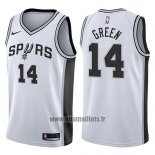 Maillot San Antonio Spurs Danny Green No 14 Association 2017-18 Blanc