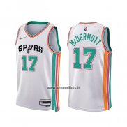 Maillot San Antonio Spurs Doug Mcdermott NO 17 Ville 2021-22 Blanc