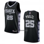 Maillot San Antonio Spurs Jakob Poeltl NO 25 Statement 2022-23 Noir