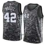 Maillot San Antonio Spurs Jakob Poeltl No 42 Ville 2018 Gris