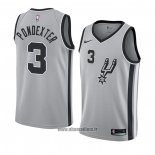 Maillot San Antonio Spurs Quincy Pondexter No 3 Statement 2018 Gris