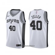 Maillot San Antonio Spurs Tyler Zeller NO 40 Association Blanc