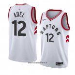 Maillot Tornto Raptors Deng Adel No 12 Association 2018 Blanc