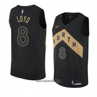 Maillot Tornto Raptors Jordan Loyd No 8 Ville 2018 Noir