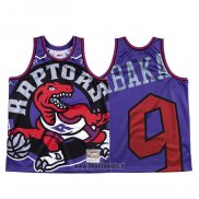 Maillot Tornto Raptors Serge Ibaka NO 9 Mitchell & Ness Big Face Volet