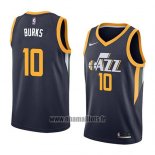 Maillot Utah Jazz Alec Burks No 10 Icon 2018 Bleu
