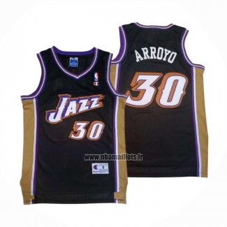 Maillot Utah Jazz Carlos Arroyo NO 30 Retro Noir