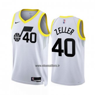 Maillot Utah Jazz Cody Zeller NO 40 Association 2022-23 Blanc