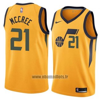 Maillot Utah Jazz Erik Mccree No 21 Statement 2018 Jaune