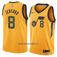 Maillot Utah Jazz Jonas Jerebko No 8 Statement 2018 Jaune