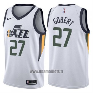 Maillot Utah Jazz Rudy Gobert No 27 Association 2017-18 Noir