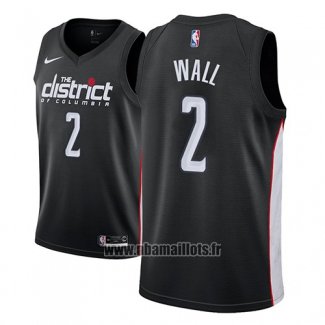 Maillot Washington Wizards John Wall No 2 Ville 2018-19 Noir