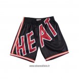 Short Miami Heat Mitchell & Ness Big Face Noir