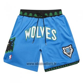 Short Minnesota Timberwolves Mitchell And Ness Jsut Don Bleu