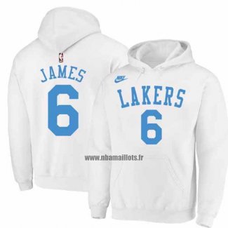 Veste a Capuche Los Angeles Lakers LeBron James Classic 2022-23 Blanc