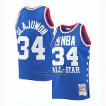 Maillot All Star 1985 Hakeem Olajuwon No 34 Bleu