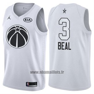 Maillot All Star 2018 Washington Wizards Bradley Beal No 3 Blanc