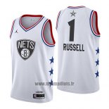 Maillot All Star 2019 Brooklyn Nets Dangelo Russell No 1 Blanc