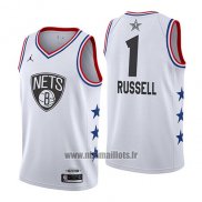 Maillot All Star 2019 Brooklyn Nets Dangelo Russell No 1 Blanc