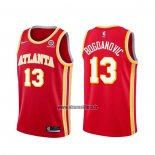 Maillot Atlanta Hawks Bogdan Bogdanovic No 13 Icon 2020-21 Rouge