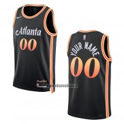 Maillot Atlanta Hawks Personnalise Ville 2022-23 Noir