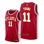 Maillot Atlanta Hawks Trae Young No 11 Classic Rouge