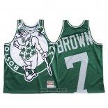 Maillot Boston Celtics Jaylen Brown NO 7 Mitchell & Ness Big Face Vert